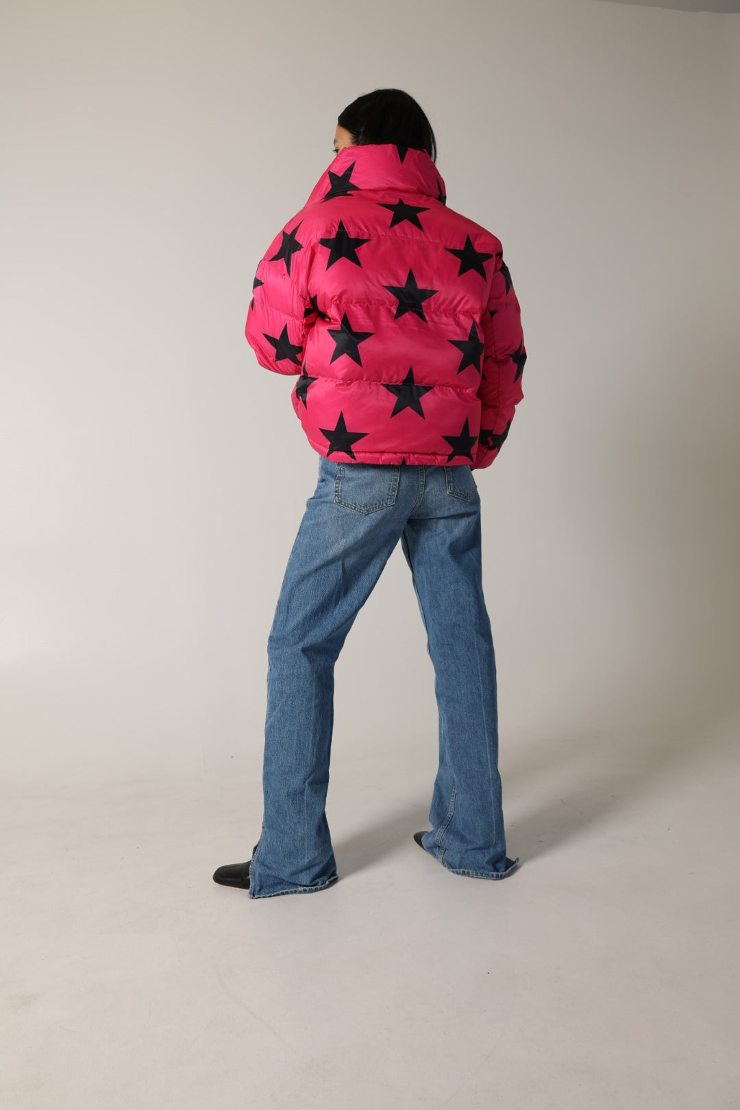 Stars Cropped Reversible Bomber